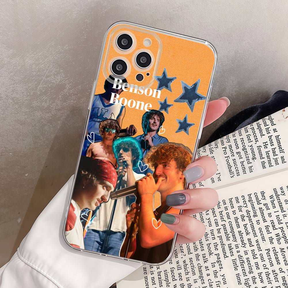 B-Benson Boone Phone Case For iPhone 17 15 14 13 11 12 16 Pro Max Plus Mini Transparent Silicone Soft Funda