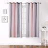 Morandi'S Gradual Change Of Stripes, Double-Layer Integrated Blackout Gauze Curtain Finished Product