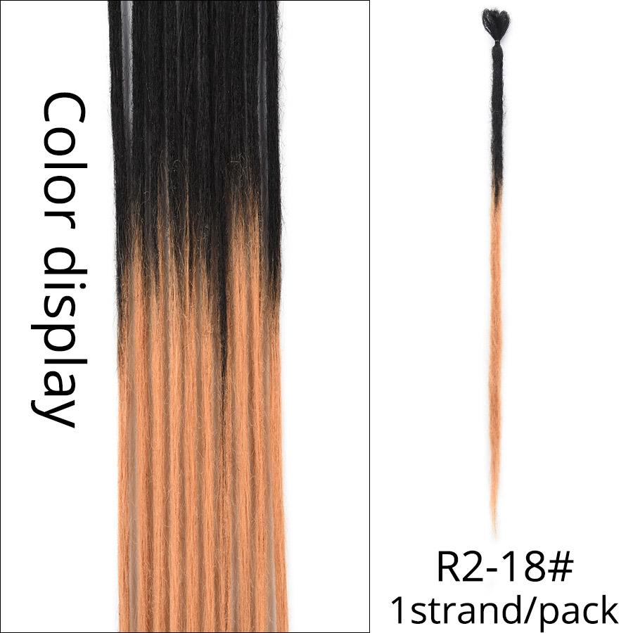 Estensioni Dreadlock fatte a mano al 100% Moda Reggae Capelli 20 pollici Morbidi Dreadlock all'uncinetto Trecce Capelli Ombre Colore 5 Pz / lotto