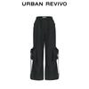 UR 2025 Autumn Women's Modern Drawstring Wide-Leg Pants