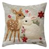Seasonal Printed Christmas Linen Decorative Cover for Sofa Holiday Home Decor