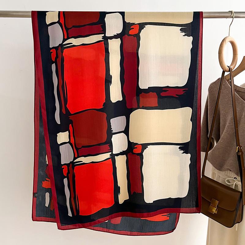 Luxury Brand Scarf Wool Cotton Shawl Lady Wrap Large Pashmina Hijab Headband Scarves Autumn Winter Bufanda Foulard Beach Stoles