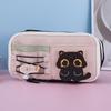 Cute Canvas Pencil Bag With Detachable Organizer For Girls And Boys