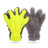 Five-Finger Chenille Car Washing Mitts - Waterproof Plush for Wheels and Hubs