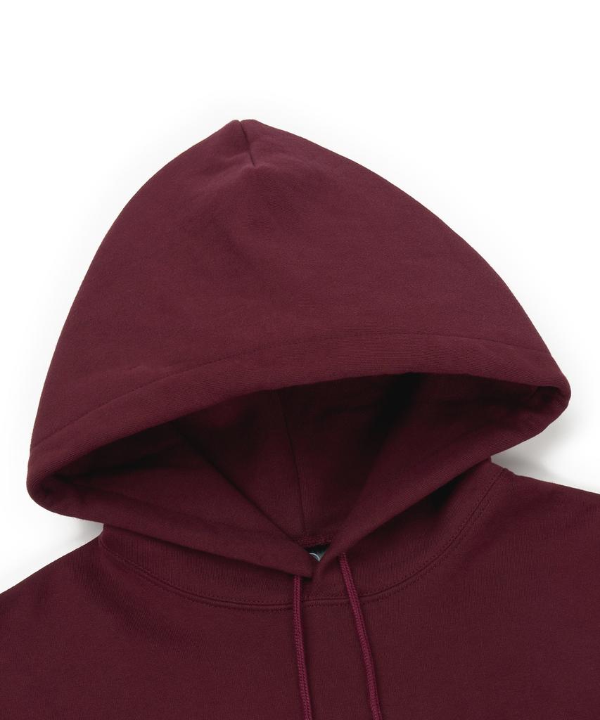 No.057 Long Drop Hoodie (Burgundy)