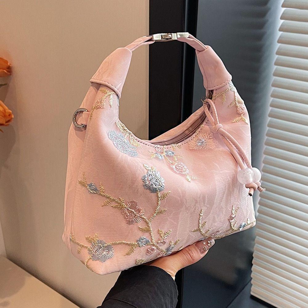 Canvas Chinese Style Handbag Embroidered Cheongsam Bag Retro Hanfu Embroidery Handbag  Women
