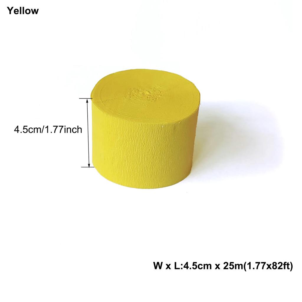 1pcs 4.5cm X 25meters Crepe Paper Streamers Tissue Paper Roll Flower Craft Making Birthday Wedding Party Backdrop DIY Decoration