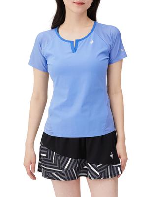 Coq Short Sleeve Game Tennis Aile Forme Sweat Quick UV Protection JTA Officially Official Match BL [Le Sportif] Shirt, T-Shirt, Absorbent, Drying,