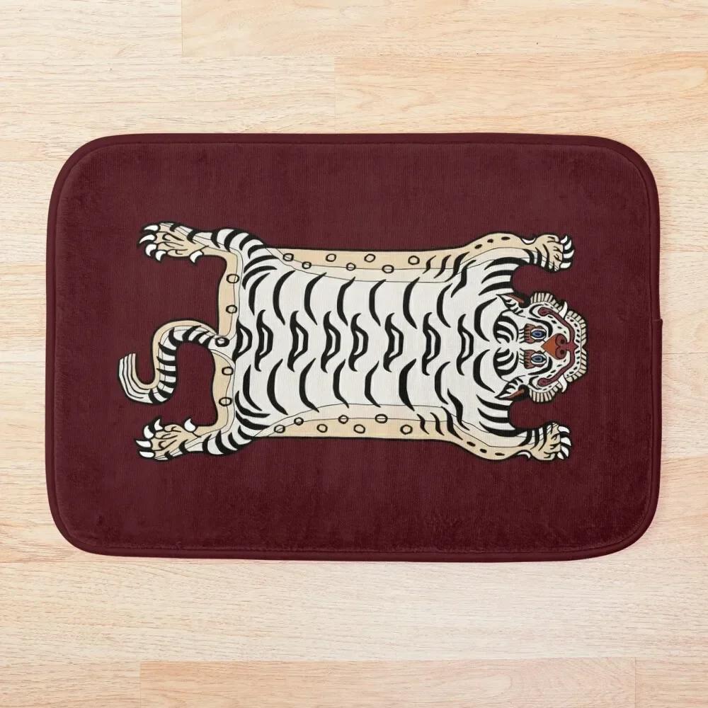 Tigerfell Grün Fußmatte Heimteppich Rutschfest Tierteppich Für Badezimmer Küche Flur Wohnzimmer Eingang Bodendekor Fußmatte