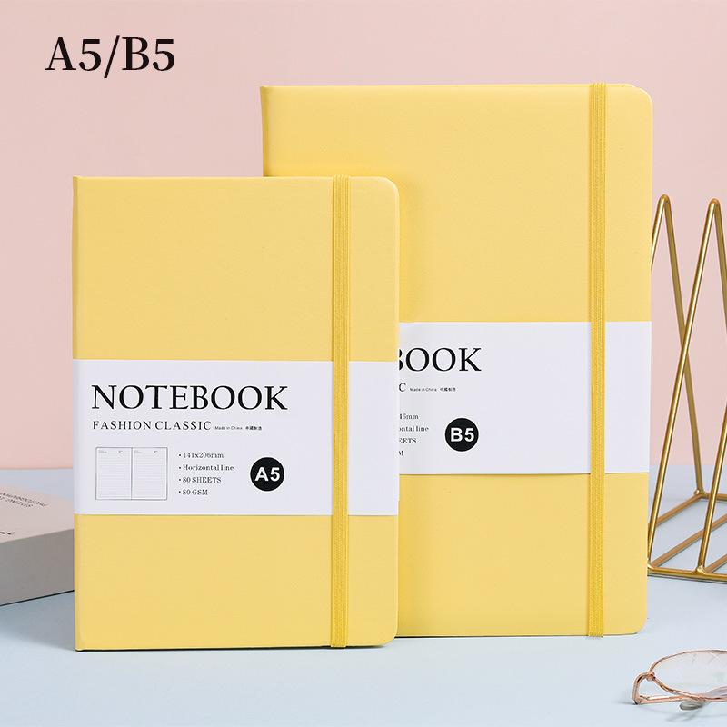 A5 Macron Color Notebook Customized Band Office Notepad Customized  Simple Student Diary