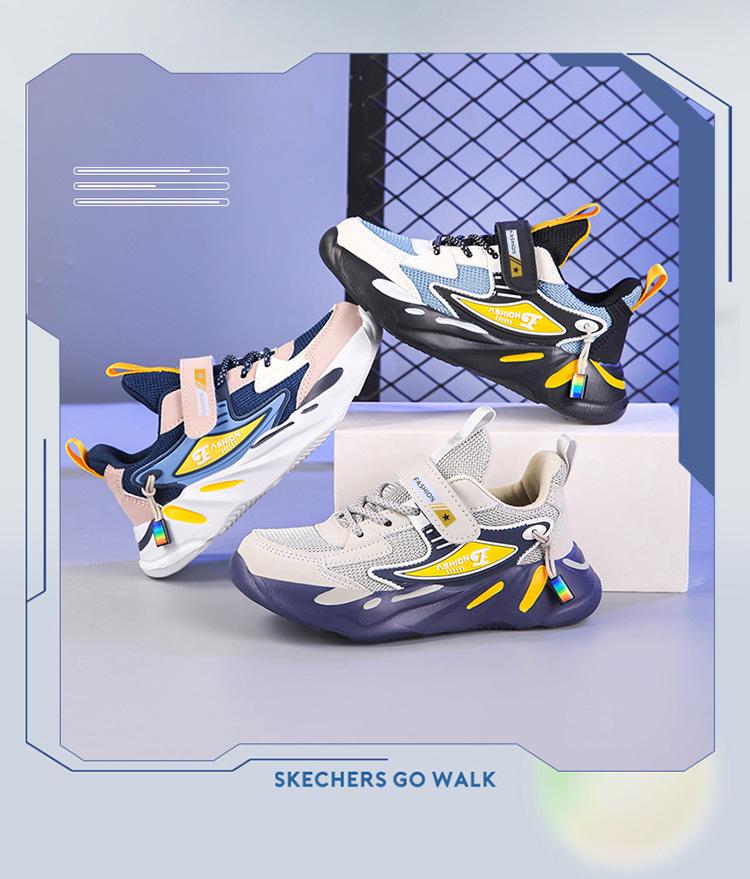 Andningsbara Halkfria Läder Löparskor för Pojkar för Vår och Höst