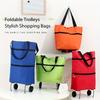 Portable Foldable Shopping Cart with Wheels - Lightweight Hand-Pulled Grocery Cart for Home, Compact De… More