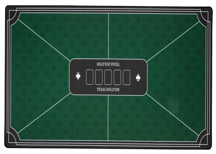 Pokermatte - ENGELHART - 120 cm x 60 cm - Rutschfest - Polyester und Gummi - 3 mm dick
