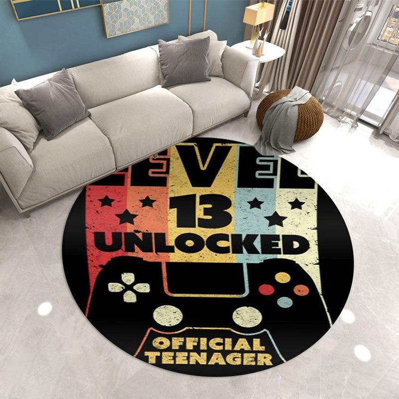 Circular Carpet Gaming Controller Esports Room Decoration Carpet Esports Chair Silent Anti Slip Pad Furniture Home Decoration