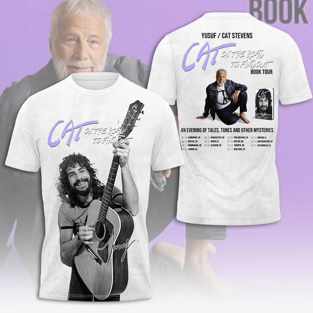 Cat Stevens On The Road To Find Out Book Tour T Shirt Full Size S-5XL Unisex T-Shirt