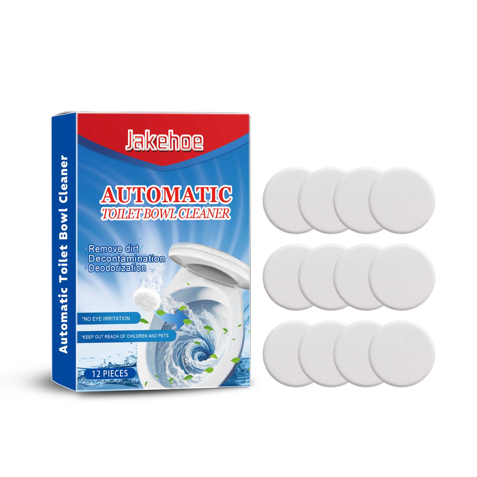 

12PCS Toilet Bowl Cleaning Effervescent Tablets Household Descaling And Deodorizing Cleaning Tablets Toilet Cleaning Is Magical 12pcs boxed
