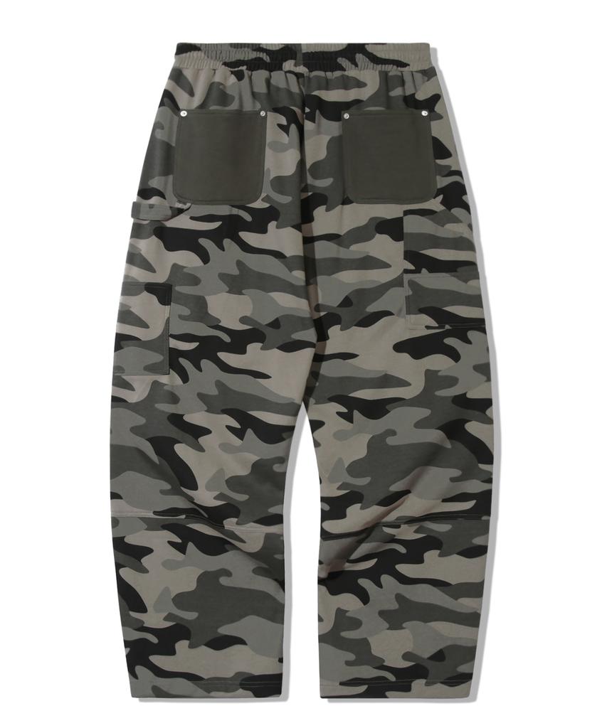 TRILLION Camo Carpenter Wide Sweatpants_Gray
