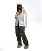 Aleseueseussi Incision Jacquard Mixed Pants - Khaki