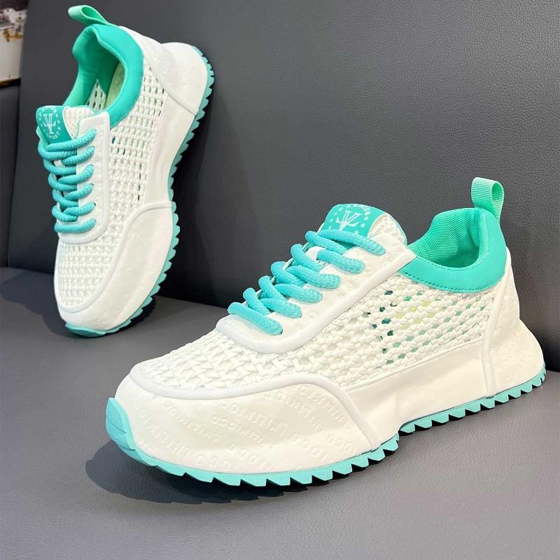

Sneakers men s new summer men s shoes breathable thick sole heightening little white shoes versatile casual hollow shoes explosion 44