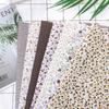 7Pcs Cotton Pre-cut Fabric Coffee Dot Floral Design Polka Dot Cloth  Hand Sewing Creation