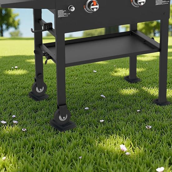 4Pcs Griddle Leveling Shims Kit Keep Flat Top Grill In Level Rubber Outdoor BBQ Electric Grill Leveler Stand Grill Accessories for Most Grills