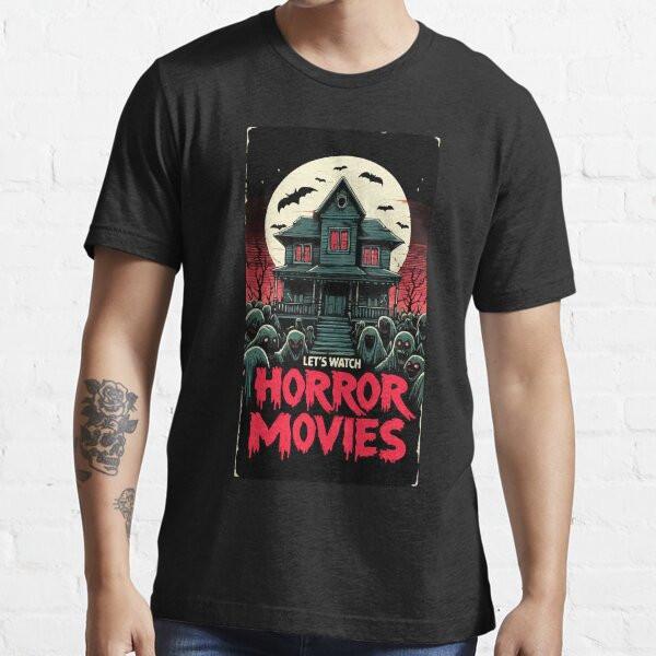 Lets Watch Horror Movies Haunted House Tees Black Size S To 5XL USA