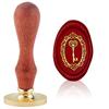 1pc Wax Seal Stamp Set Sealing Wax Stamp Solid Brass Head Wood Handle Retro Brass Stamp Kit Removable for Envelopes Invitations Gift Card Key