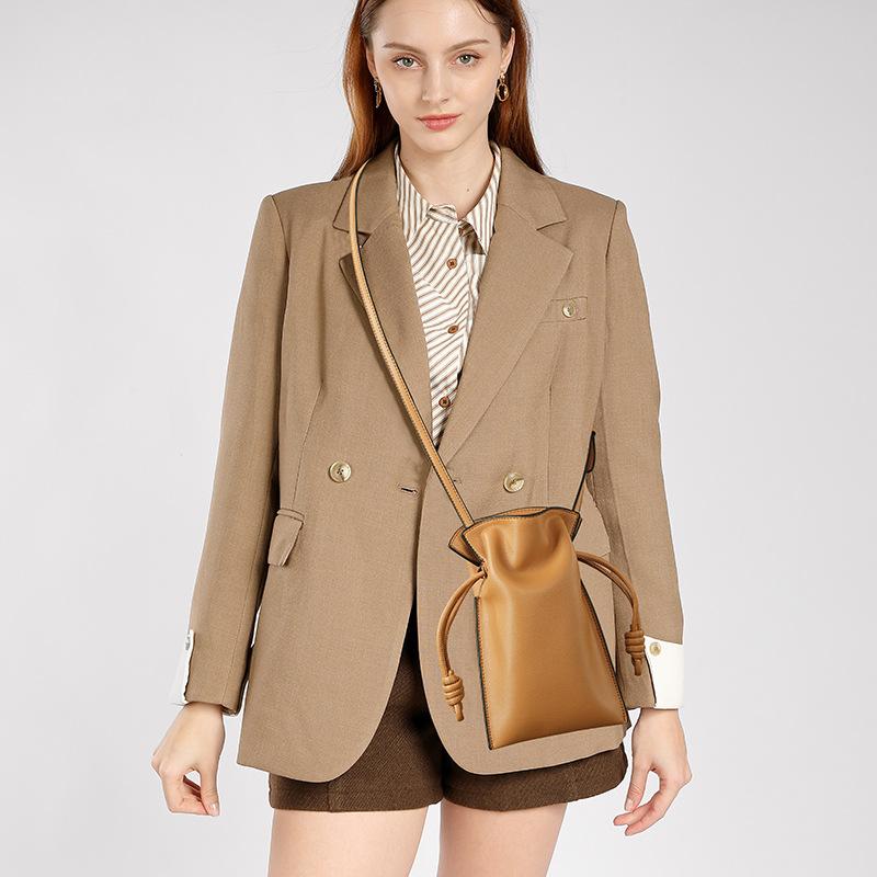 Prosta torba na telefon komórkowy z prawdziwej skóry, wszechstronna torba crossbody na dojazdy