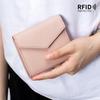 Leather new wallet three-fold women's multi-card card bag RFID cowhide ultra-thin short clutch bag large capacity