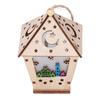 Ramadan Lamp Three Dimensional House Shape Unique Design Hanging Light Wooden Decorative Lamp