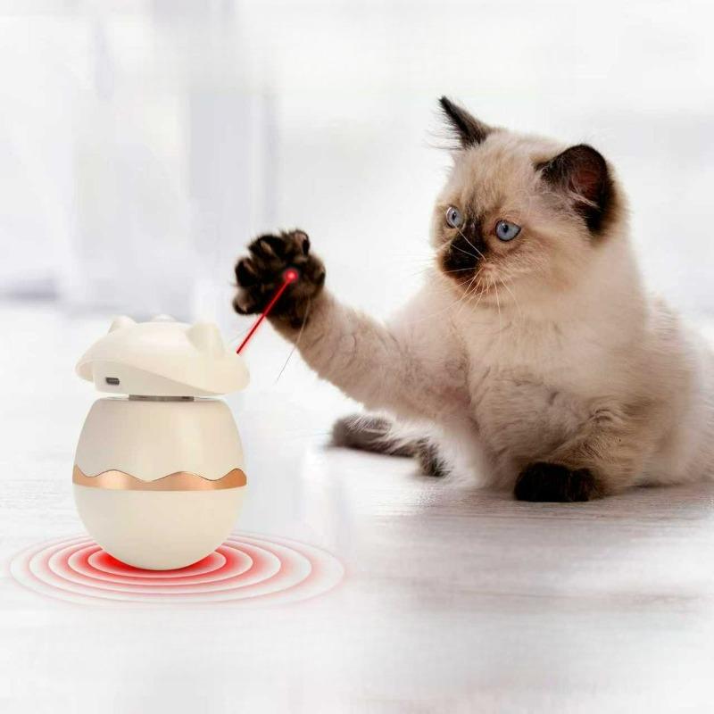 Automatic Laser Cat Toy Intelligent Sensing Infrared Cat Toys Electric 360° Rotation Interesting Design Pet Products Supplies