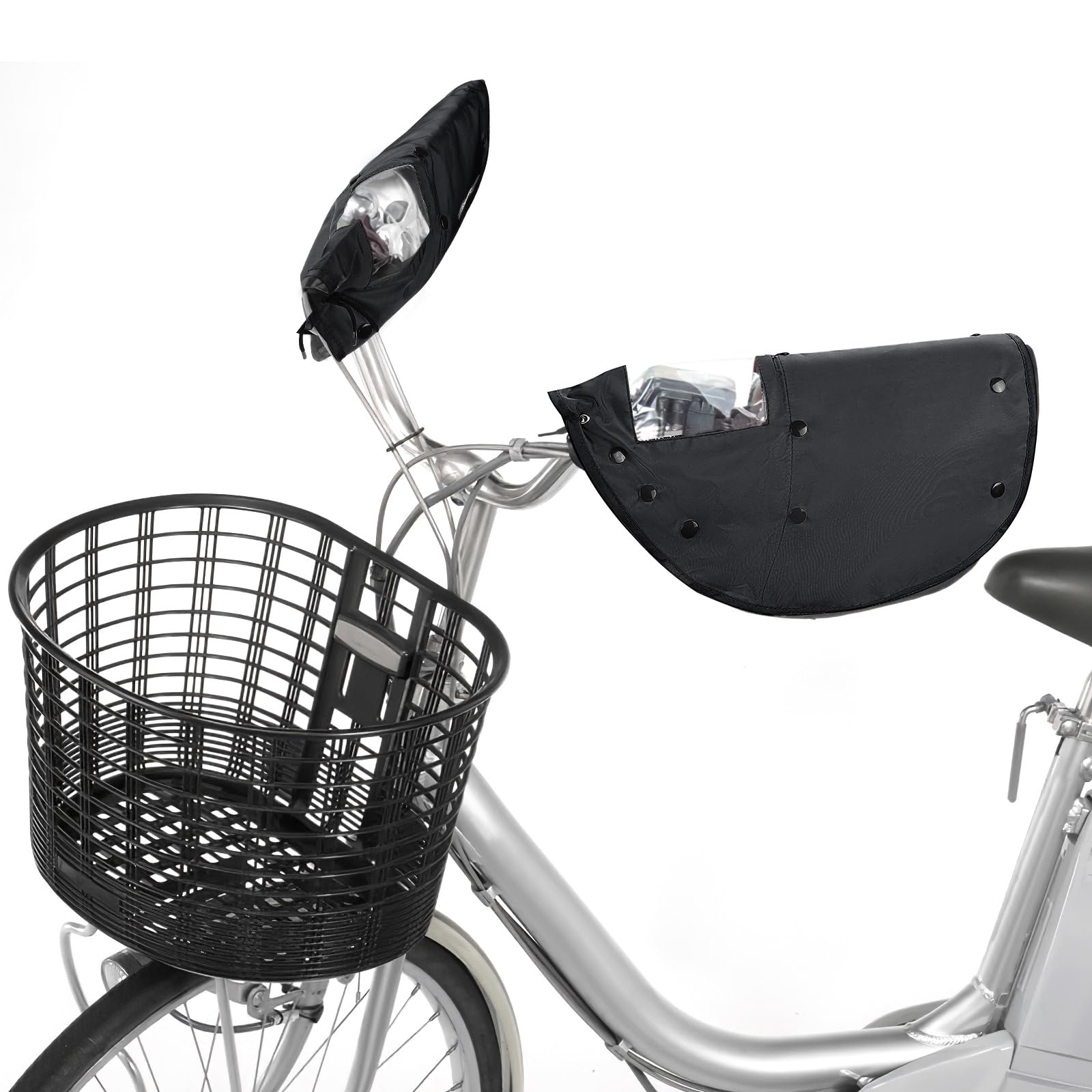 

KEMIMOTO Bicycle Handlebar for Electric and Removable Inner and Size L Cover, Sunshade, Water-Repellent, Soft, Bicycles, Mum s Bikes, Commuting,