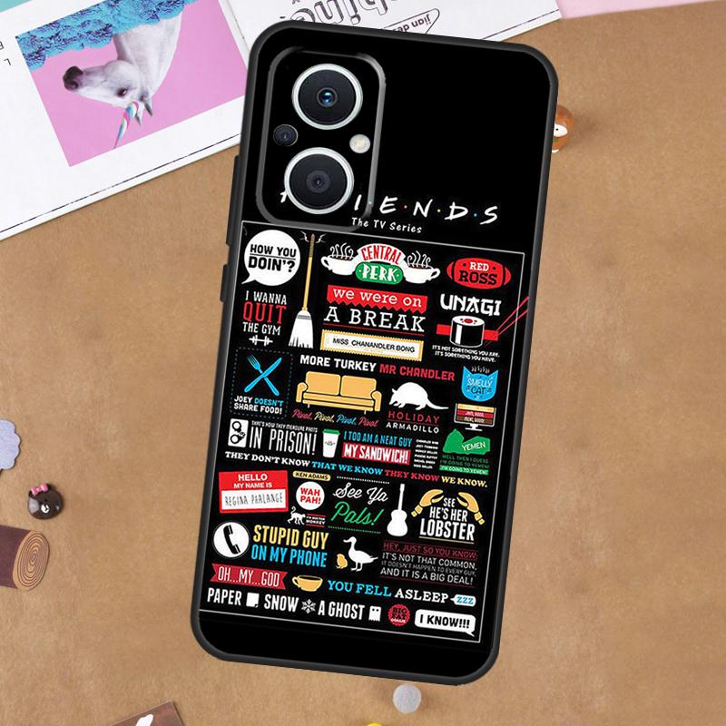 Central Perk Friends For OPPO Reno 7 8 Lite 10 11 12 13 14 Pro 8T 11F 12F 13F 14F OPPO Find X8 X5 X6 X9 Pro Case