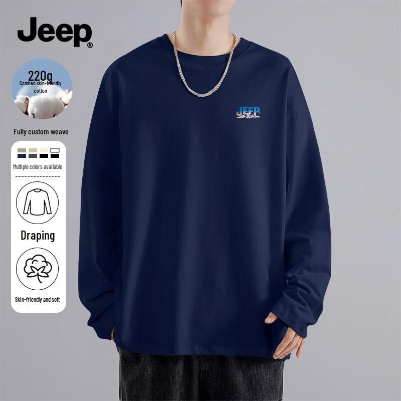 JEEP Men s Pure Cotton Long-Sleeve T-Shirt 3XL