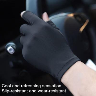 Yousheng Men Sun Protection Gloves, Ultra Thin Summer Driving Gloves, Anti-Slip Palm, UV Protection Gloves for Fishing Cycling Hiking