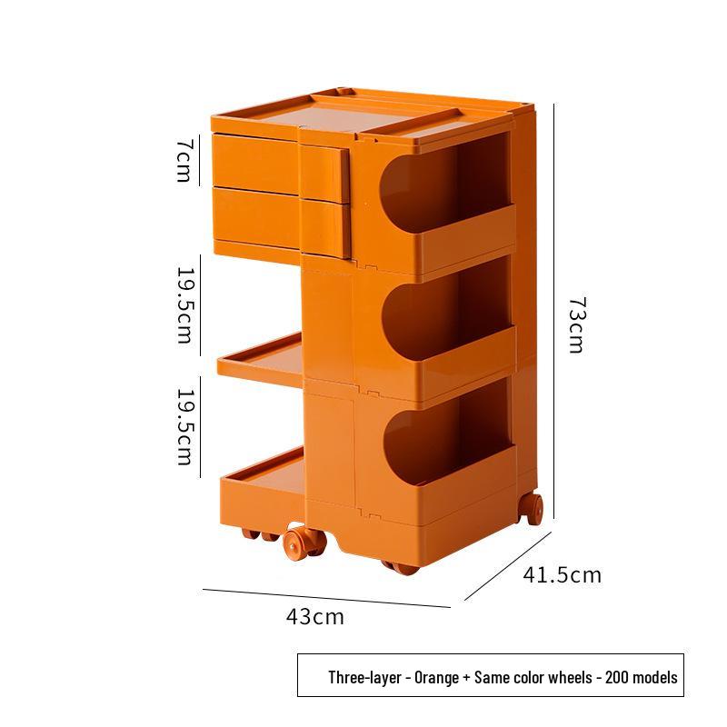 Nordic Rotating Multi-Layer Storage Cabinet: Versatile Makeup, Bedside, or Snack Organizer