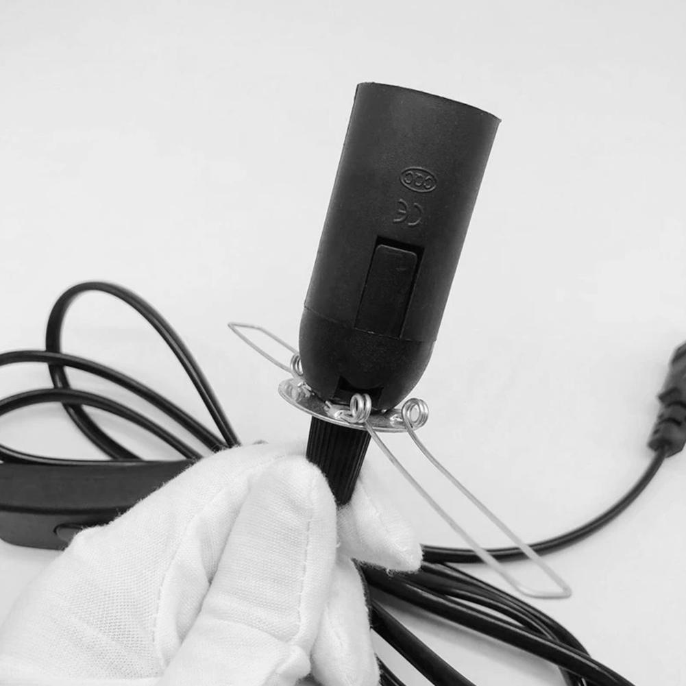 EU Plug E14 Power Cord Screw Base Lamp Holder LED Pendant Light Head With Switch Extent Cable 1.8m Bulb Socket