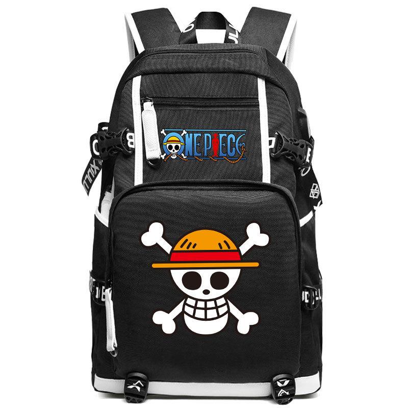 

ONE PIECE Luffy School Bag Animation Peripheral Large Capacity Lightweight Backpack Junior High School Backpack Travel Bag