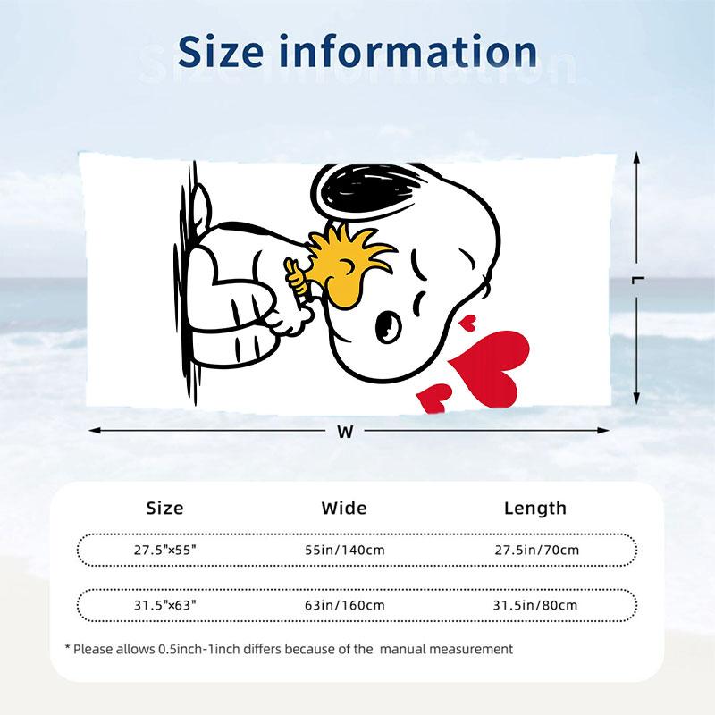 Large Beach Towel Quick Dry Absorbent Towel For Beach IndoorSnoopy Peanuts