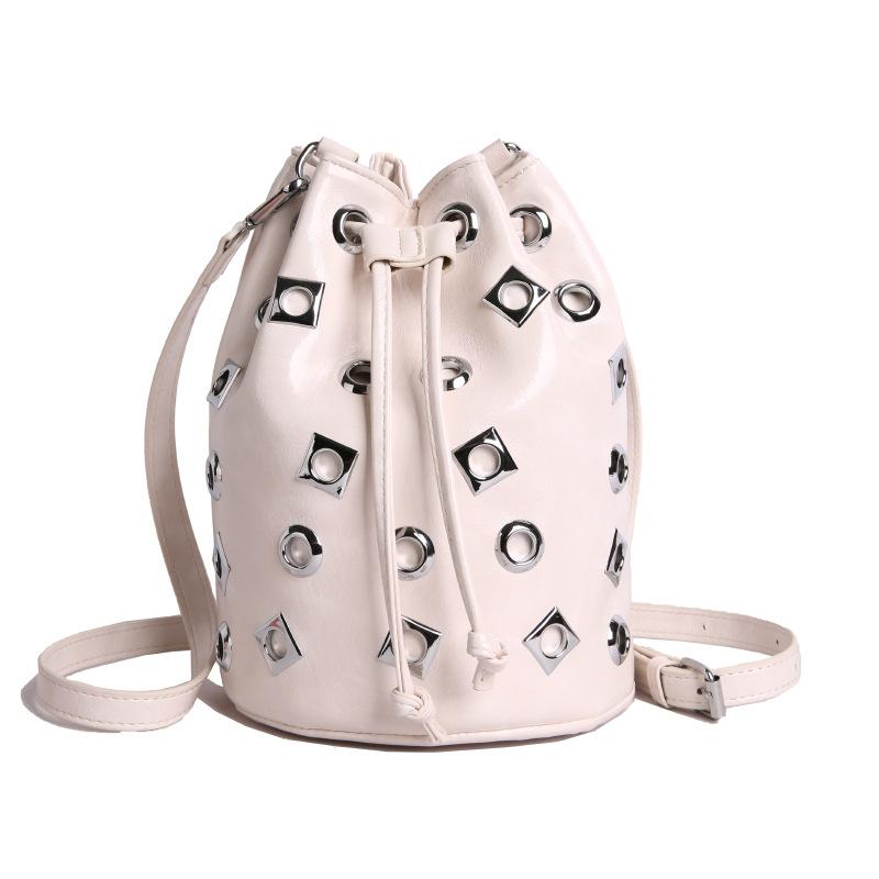 Bags Personalized Rivet Shoulder Bag Summer 2025 New Fashion Niche Versatile Ladies Trend Crossbody Bucket Bag