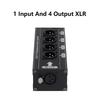 Balanced Sound Splitter 1 Input 4 Output Sound Splitter Box Distribution for Studio Recording Conference Installation