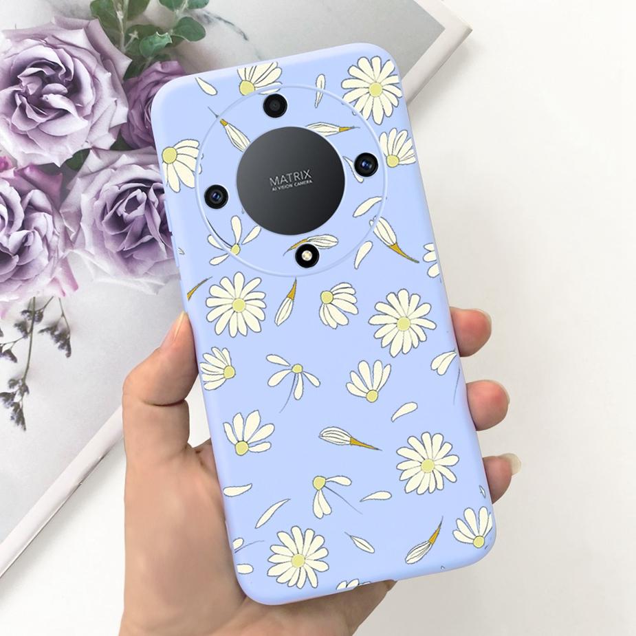 Für Honor Magic6 Lite Hülle Honor X9b Hübsche Mädchen Sonnenblumen Hülle Weiche Silikon Handyhülle Für Honor Magic6 Lite HonorX9b Bumper