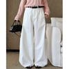 Johnature Summer Korean Simple Large Pocket Loose Long Pants For Women Fashionable Casual Pants