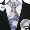 Designer Blue Ties for Men 10 Styles Necktie Pocket Square Cufflinks Set Wedding Dating Party
