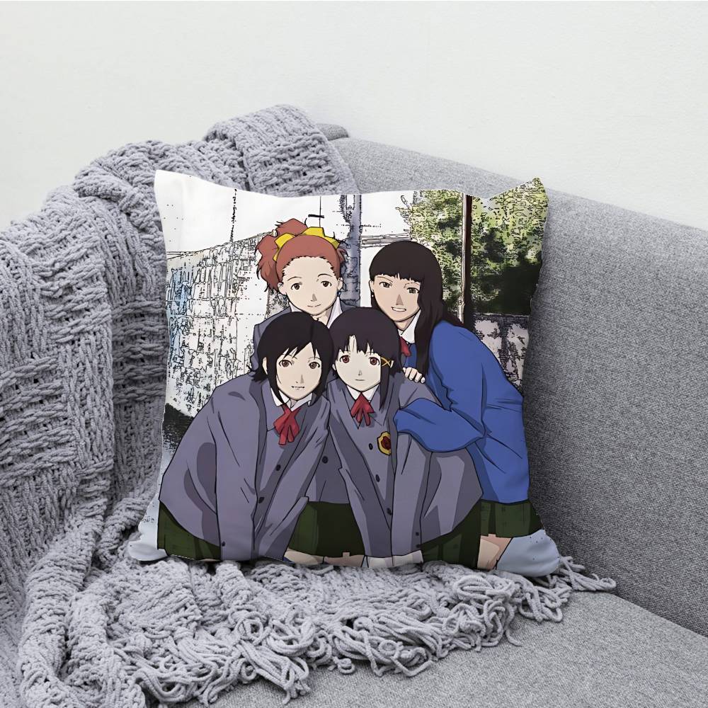 S-Serial Experiments Lain Pillowcases Bedroom Living Room Sofa Home Decor Polyester Cushion Cover with Zipper