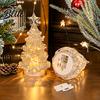 Portable Battery Powered Light LED Christmas Tree Night with Star, Glowing Romantic Atmosphere Light, Ambient Operated Xmas for Fireplace Centerpiece