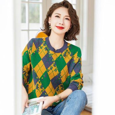 Jianhu Women's Warm Round Neck Knitted Base Layer Sweater