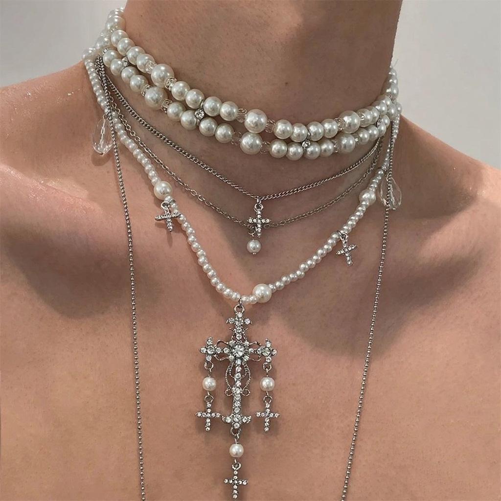 Starburst Double Layer Men's Necklace: Trendy, Light Luxury Hip Hop Style, Unisex Clavicle Chain