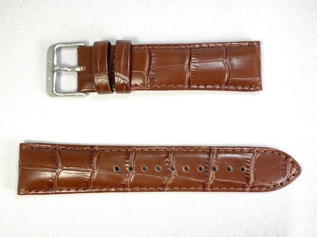 L07N012J0 SEIKO 22mm Leather Calfskin for and via Strap, Embossed, Brown, SRP713J1/ 4R36-04H0 others. (Ships Nekoposu)