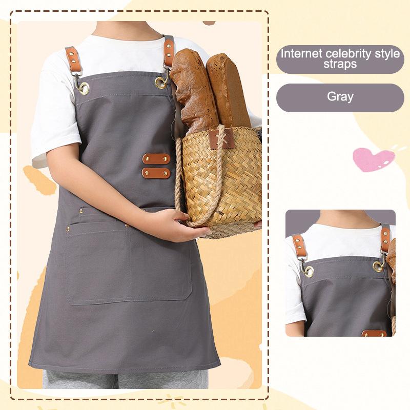 

Children S Apron With Multiple Pockets For Painting And Craft Activities For Household And Kitchen Use серый